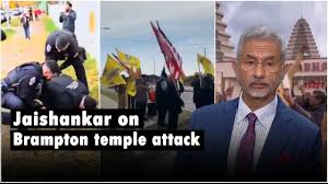 EAM Jaishankar Condemns Temple Vandalism